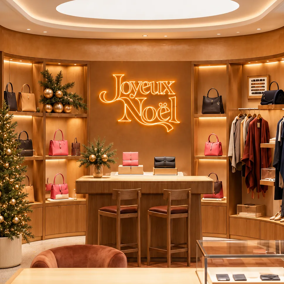 Joyeux Noël mis en scène dans un intérieur