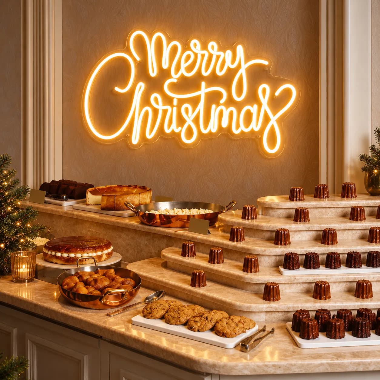 Merry Christmas 4 mis en scène dans un intérieur