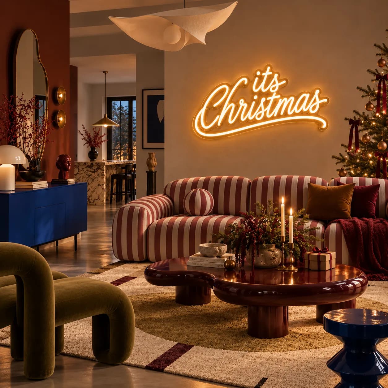 It's Christmas 2 mis en scène dans un intérieur