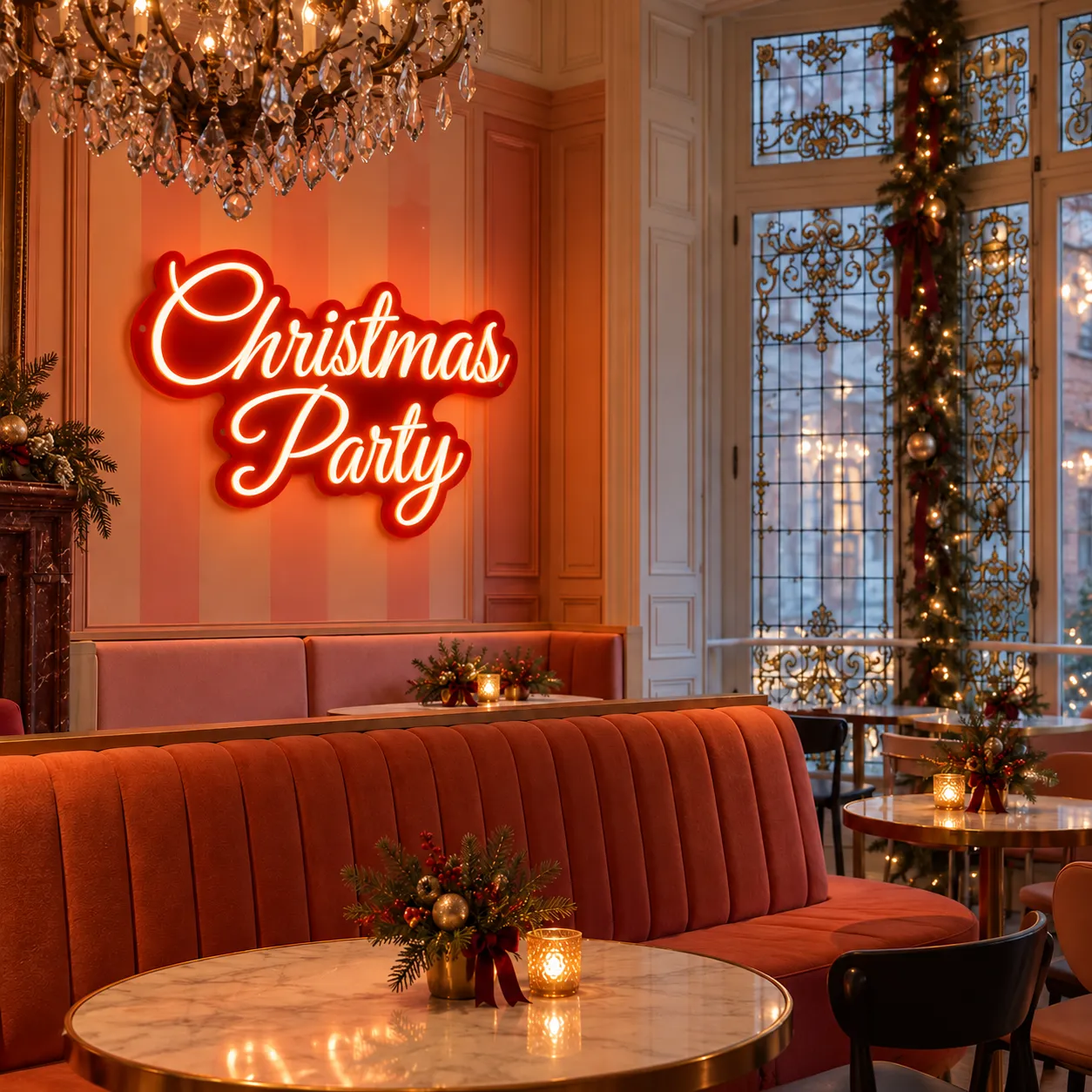 Christmas Party mis en scène dans un intérieur