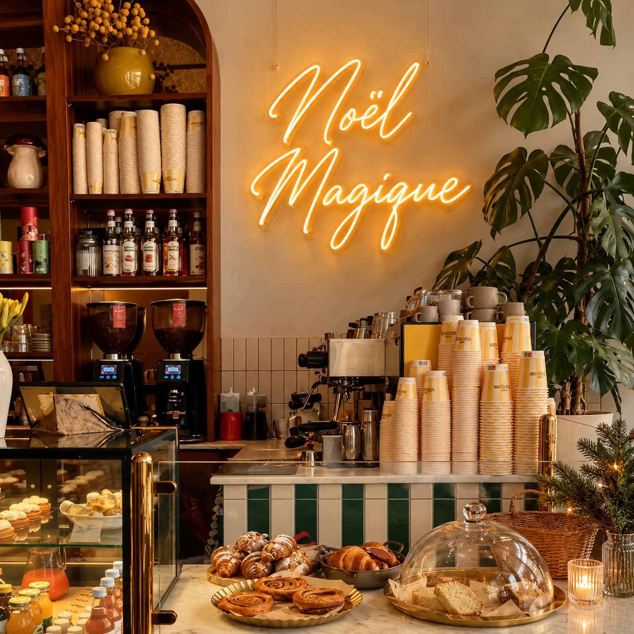 Noël Magique mis en scène dans un intérieur