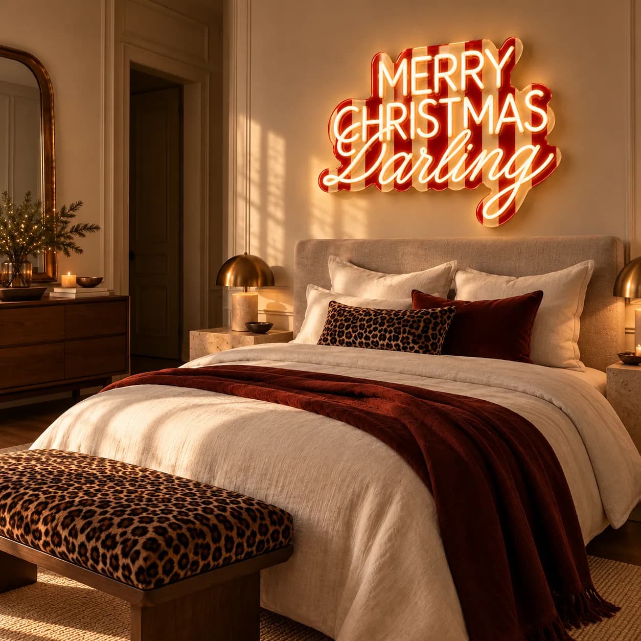 Merry Christmas Darling 2 mis en scène dans un intérieur