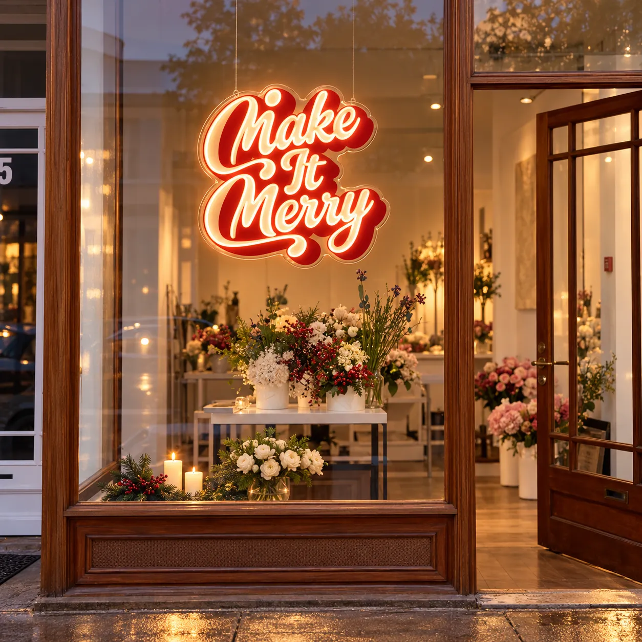 Make It Merry mis en scène dans un intérieur